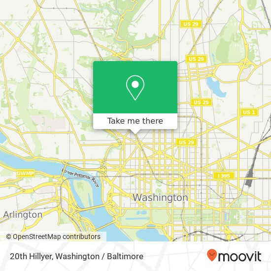 Mapa de 20th Hillyer, Washington, DC 20009