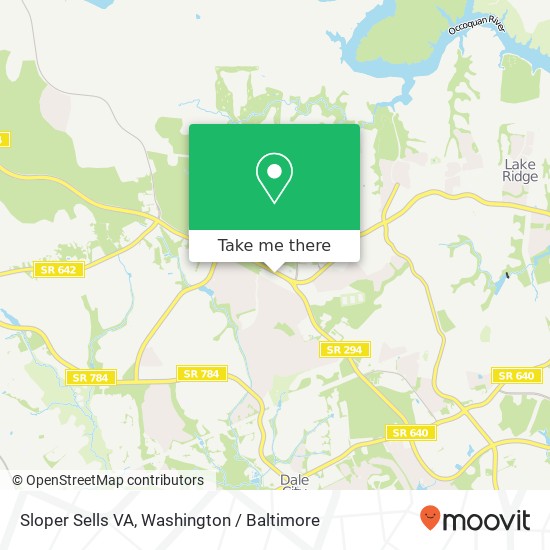 Mapa de Sloper Sells VA, 4330 Ridgewood Center Dr