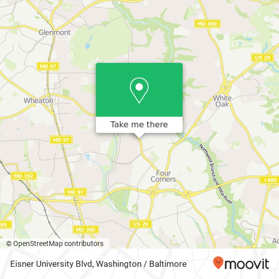 Eisner University Blvd, Silver Spring, MD 20901 map