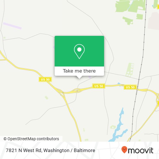 Mapa de 7821 N West Rd, Salisbury, MD 21801