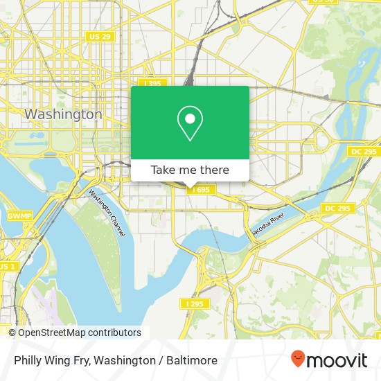 Philly Wing Fry, 101 H St SE map