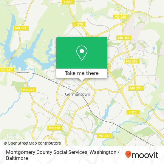 Mapa de Montgomery County Social Services