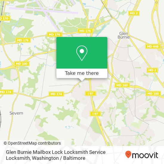 Mapa de Glen Burnie Mailbox Lock Locksmith Service Locksmith, 7800 Parke West Dr