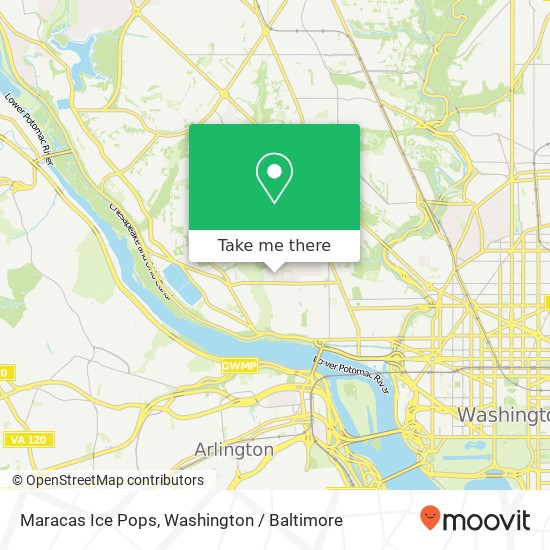 Mapa de Maracas Ice Pops, Georgetown Ct NW