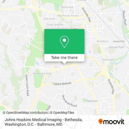 Mapa de Johns Hopkins Medical Imaging - Bethesda