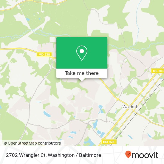 Mapa de 2702 Wrangler Ct, Waldorf, MD 20603
