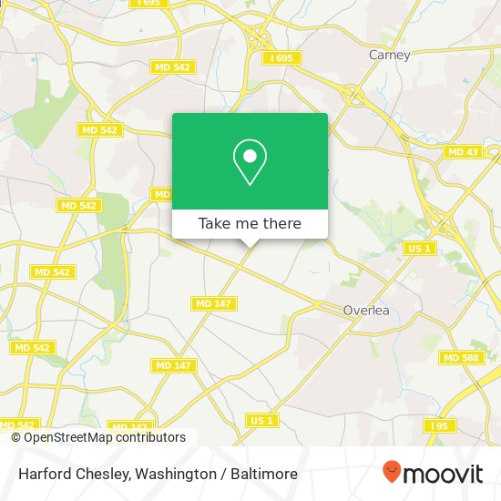Mapa de Harford Chesley, Parkville, MD 21234
