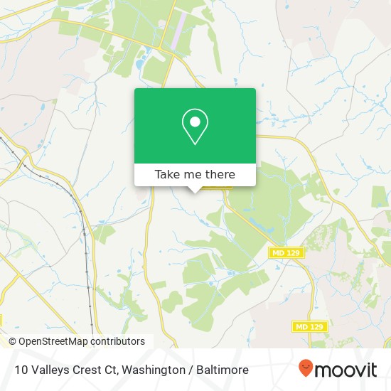 Mapa de 10 Valleys Crest Ct, Owings Mills, MD 21117