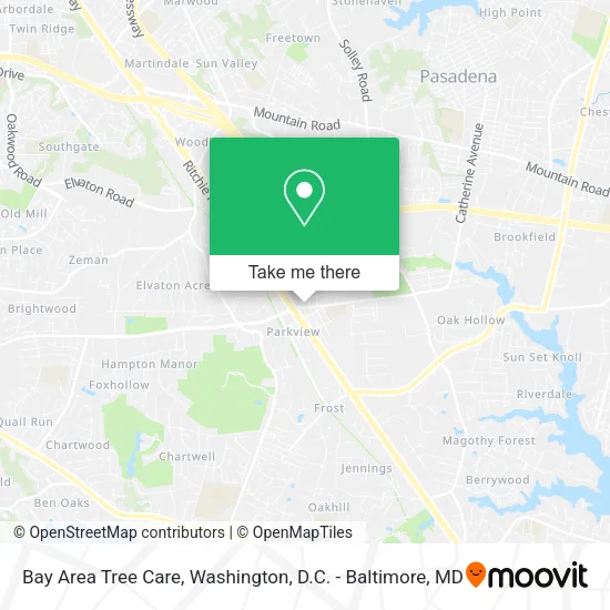 Bay Area Tree Care map