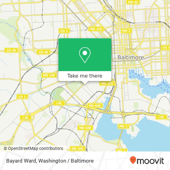 Mapa de Bayard Ward, Baltimore, MD 21230