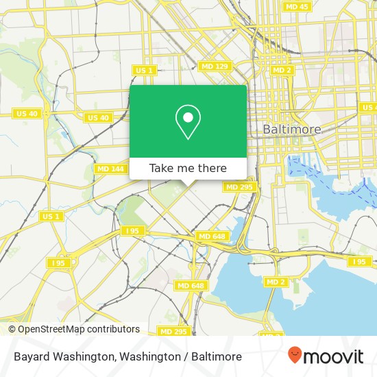 Bayard Washington, Baltimore, MD 21223 map