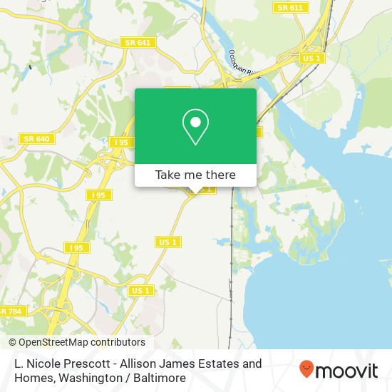 Mapa de L. Nicole Prescott - Allison James Estates and Homes, Woodbridge, VA 22191