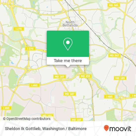 Mapa de Sheldon Ik Gottlieb, 5704 Grosvenor Ln