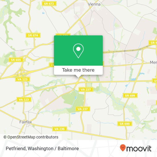 Petfriend, Lee Hwy map