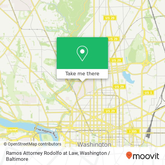 Mapa de Ramos Attorney Rodolfo at Law, 1801 Columbia Rd NW
