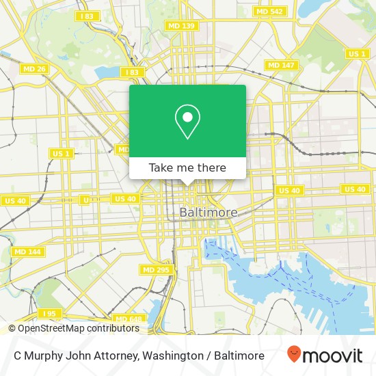 Mapa de C Murphy John Attorney, 516 N Charles St