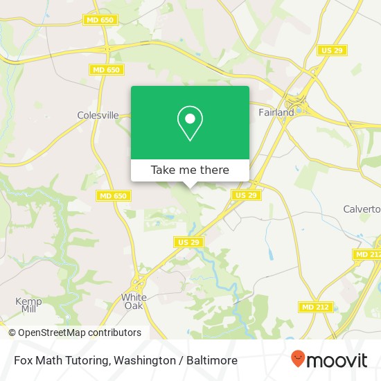 Mapa de Fox Math Tutoring, Needlepine Ter