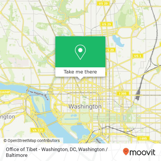 Office of Tibet - Washington, DC map
