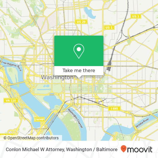 Mapa de Conlon Michael W Attorney, Washington, DC 20004