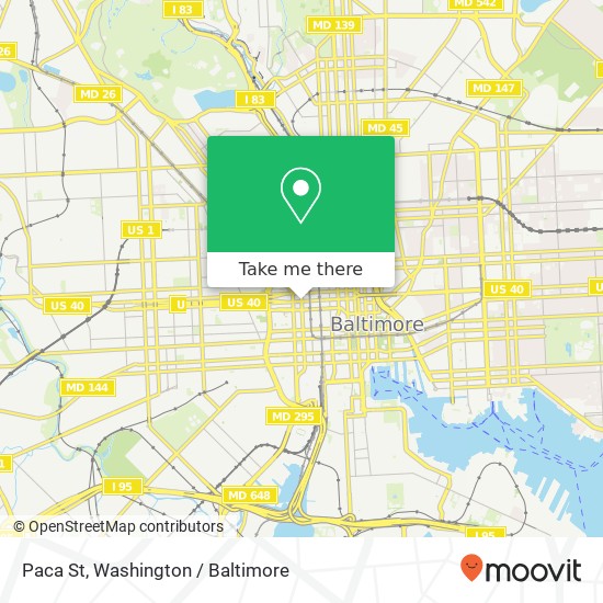 Mapa de Paca St, Baltimore, MD 21201