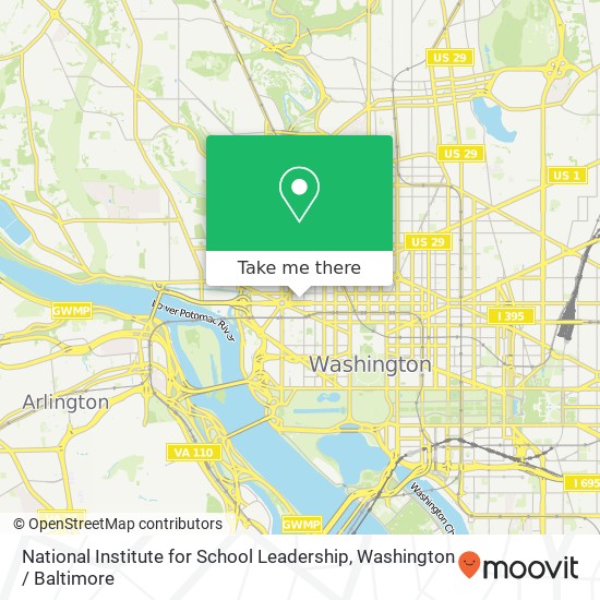 Mapa de National Institute for School Leadership, 2121 K St NW