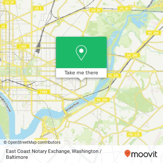 Mapa de East Coast Notary Exchange, 1713 C St SE