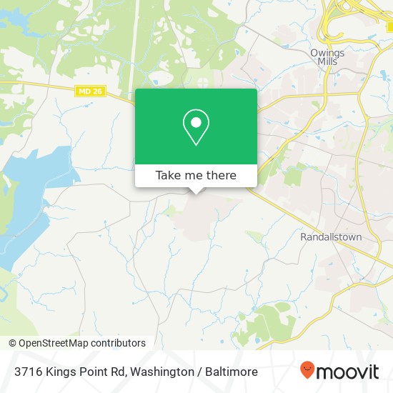 Mapa de 3716 Kings Point Rd, Randallstown, MD 21133