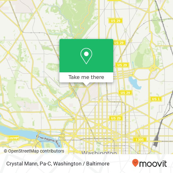 Mapa de Crystal Mann, Pa-C, 1827 Adams Mill Rd NW