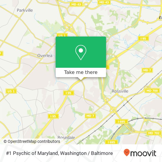 Mapa de #1 Psychic of Maryland, Kenwood Ave