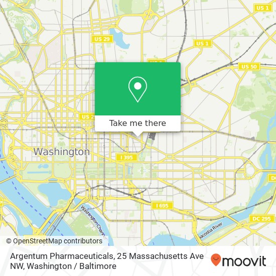 Mapa de Argentum Pharmaceuticals, 25 Massachusetts Ave NW