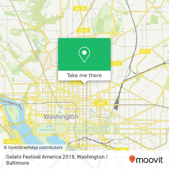 Gelato Festival America 2018, 8th St NW map