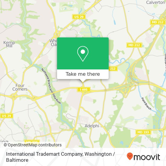 Mapa de International Trademart Company, 10169 New Hampshire Ave