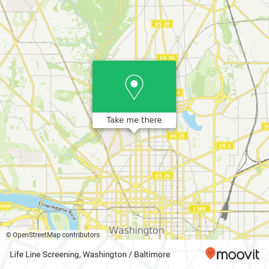 Life Line Screening, 16th St NW map