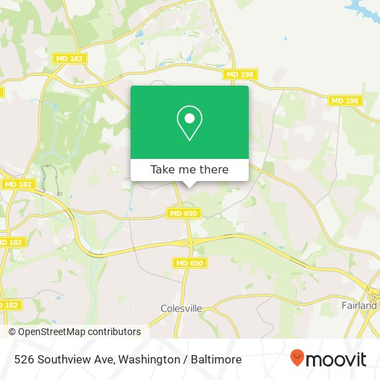 Mapa de 526 Southview Ave, Silver Spring, MD 20905