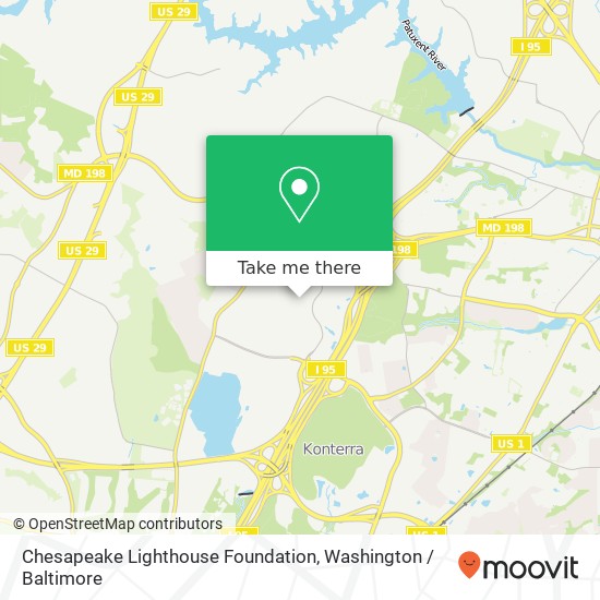 Mapa de Chesapeake Lighthouse Foundation, 6151 Chevy Chase Dr