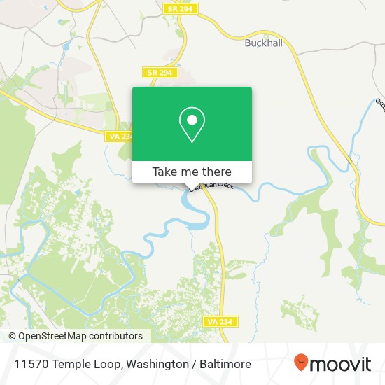 Mapa de 11570 Temple Loop, Manassas, VA 20112