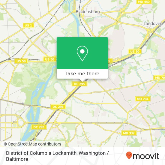 District of Columbia Locksmith, 1327 Kenilworth Ave NE map