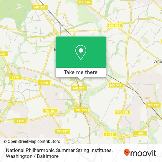 Mapa de National Philharmonic Summer String Institutes