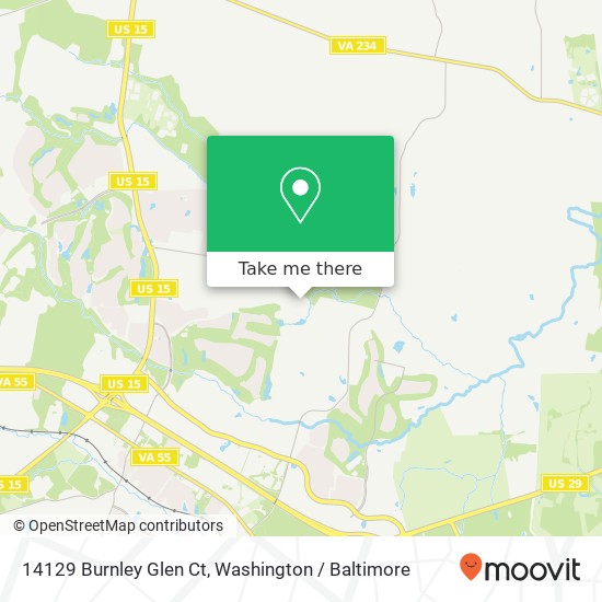 Mapa de 14129 Burnley Glen Ct, Haymarket, VA 20169
