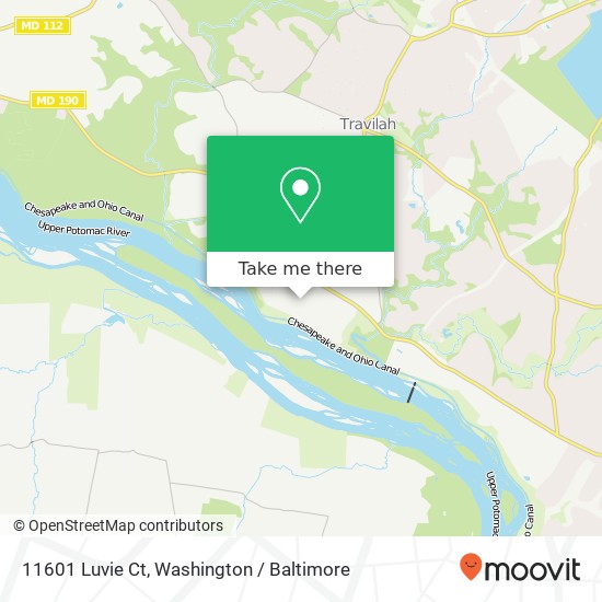 Mapa de 11601 Luvie Ct, Potomac, MD 20854