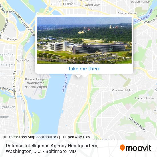 Mapa de Defense Intelligence Agency Headquarters