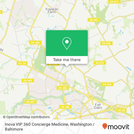 Inova VIP 360 Concierge Medicine, Joseph Siewick Dr map