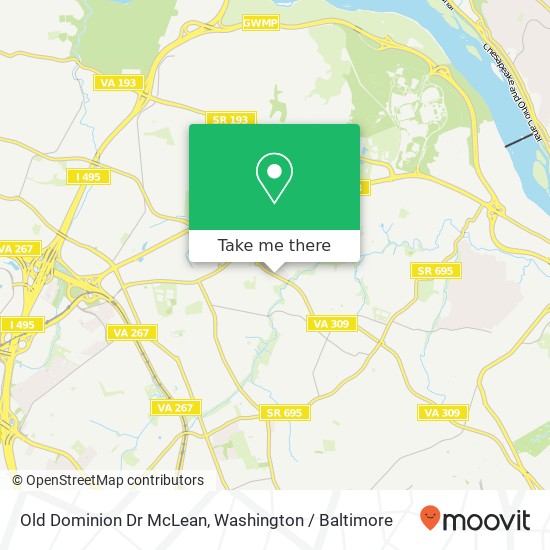 Mapa de Old Dominion Dr McLean, McLean, VA 22101