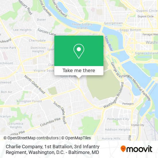 Mapa de Charlie Company, 1st Battalion, 3rd Infantry Regiment