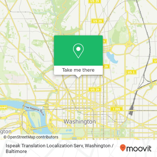 Mapa de Ispeak Translation Localization Serv, 1838 16th St NW