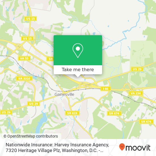 Nationwide Insurance: Harvey Insurance Agency, 7320 Heritage Village Plz map