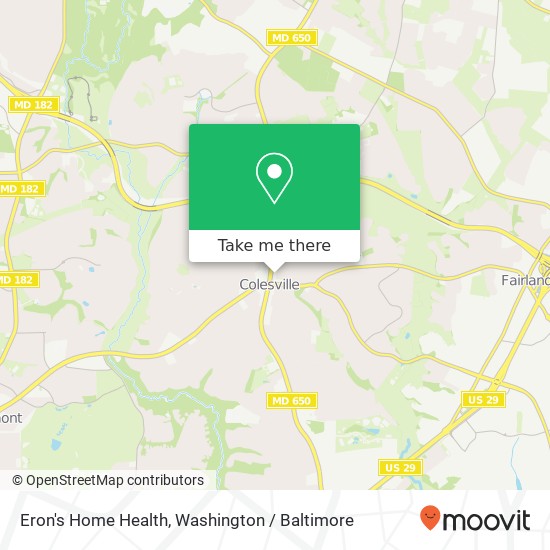 Mapa de Eron's Home Health, 13439 New Hampshire Ave