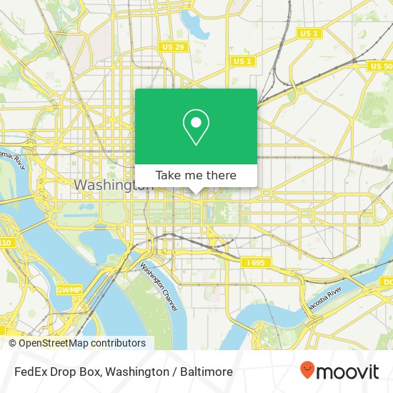 FedEx Drop Box, 333 Constitution Ave NW map