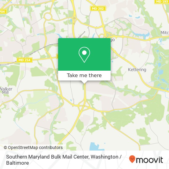 Southern Maryland Bulk Mail Center, Capital Beltway map