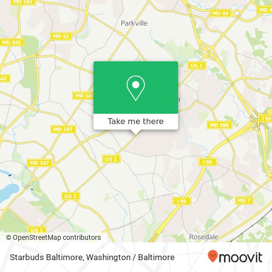 Starbuds Baltimore, 5975 Belair Rd map